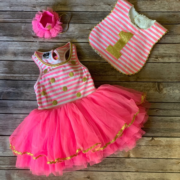 Mud Pie Other - Pink and white tutu dress